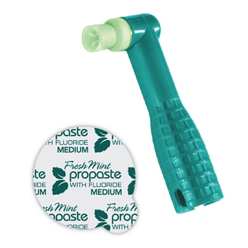 ProAngle Plus + Prophy Paste Combo Pack - Soft Green cup, coarse mint paste, box of 500