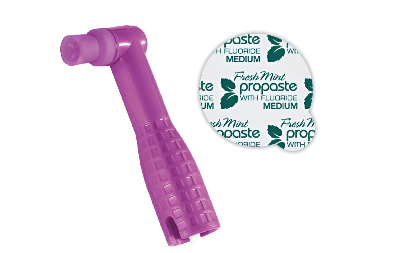 ProAngle Plus + Prophy Paste Combo Pack - Firm Purple cup, medium mint paste, box of 100