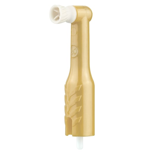 Mini 90 Sterile Disposable Prophy Angle - 90 degree angle, white firm cup, champagne, 500/pack