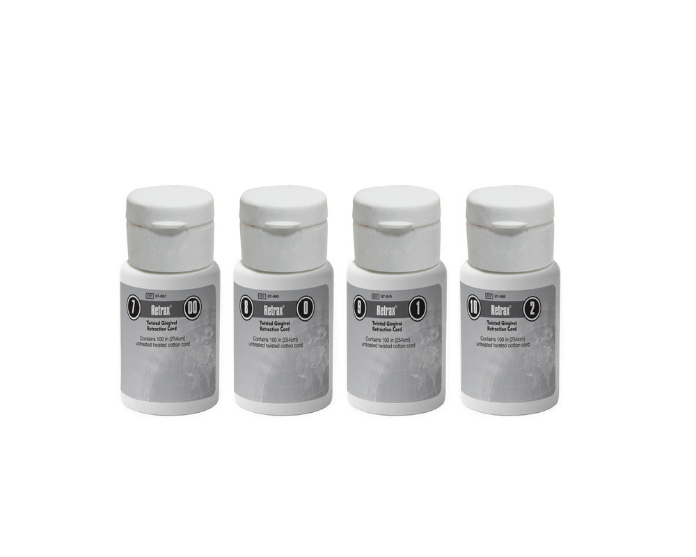Retrax Twisted Unmedicated Retraction Cord, 8/0, 72" per Bottle