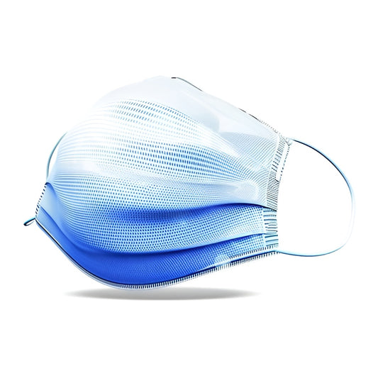 Repel 4-Ply Face Mask, High Fluid Resistant, Sapphire, 50/Box