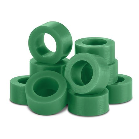Code Rings - Silicone, Medical Grade, Large Size: 7/32 ID, 5/32 wide, Green, Pkg. of 60