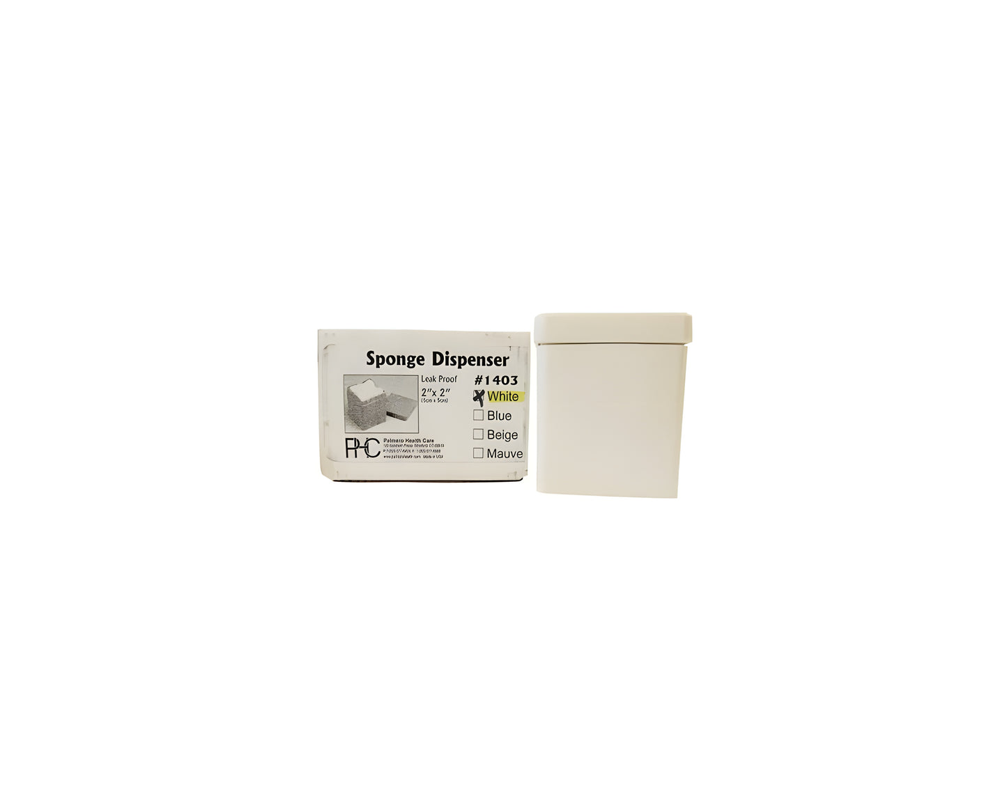 Sponge Dispenser, Square, White
