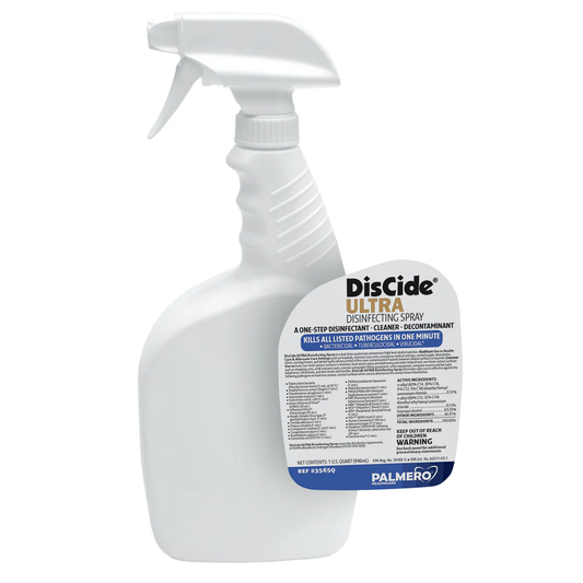 DisCide Accessories, Empty Quart Bottle w/Sprayer & DisCide Ultra Label