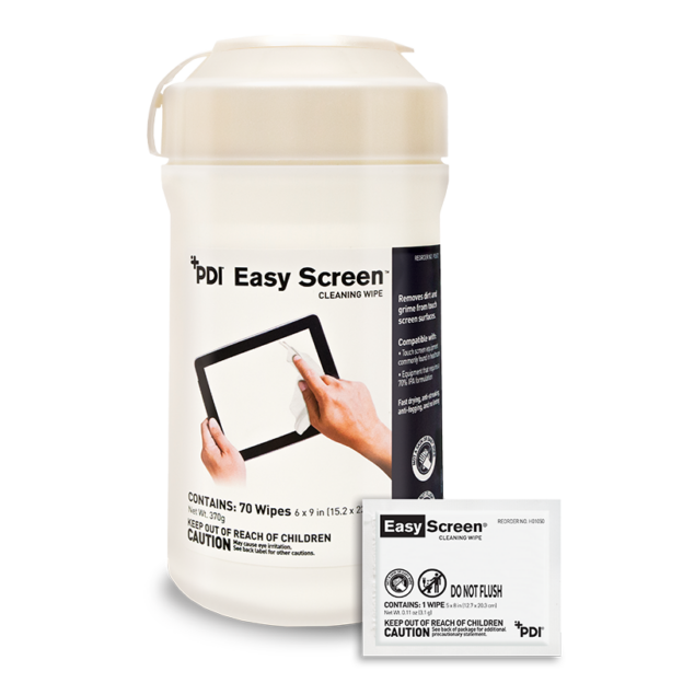 Easy Screen Cleaning Wipes, 6" x 9",70/Can