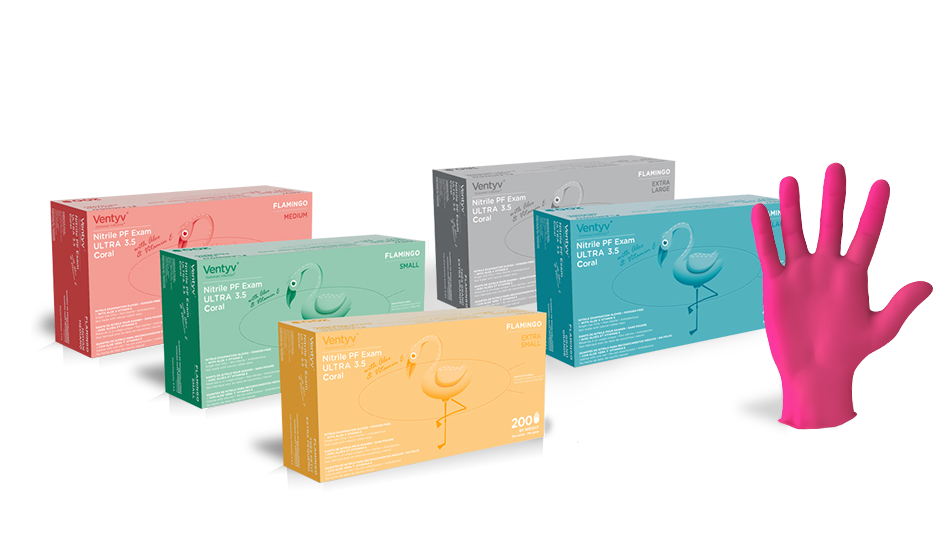 Flamingo Nitrile Gloves,  200/Box
