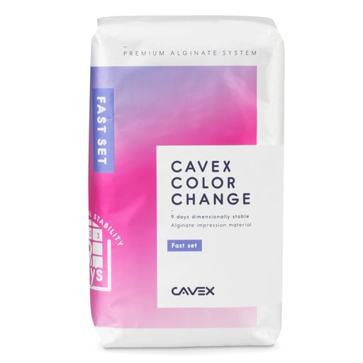 Cavex Color Change Dust Free Alginate, Fast Set, Spearmint Flavor, 500gm/Pkg