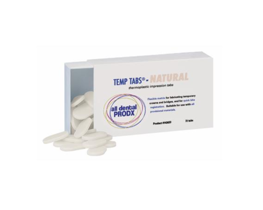 Temp Tabs Natural Tabs, 72/Pkg