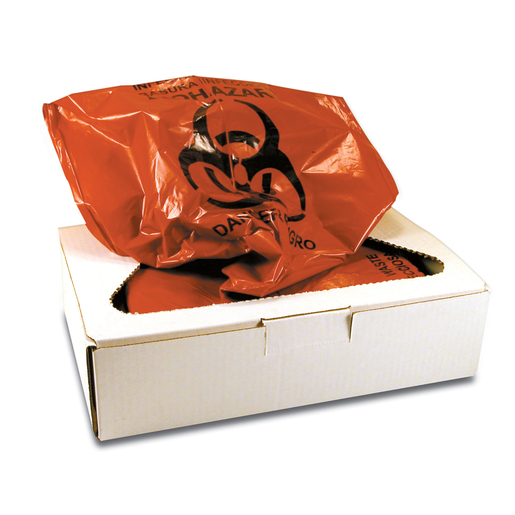 Infectious Waste Bags, Large - 25 Gallon - 30" x 43"
