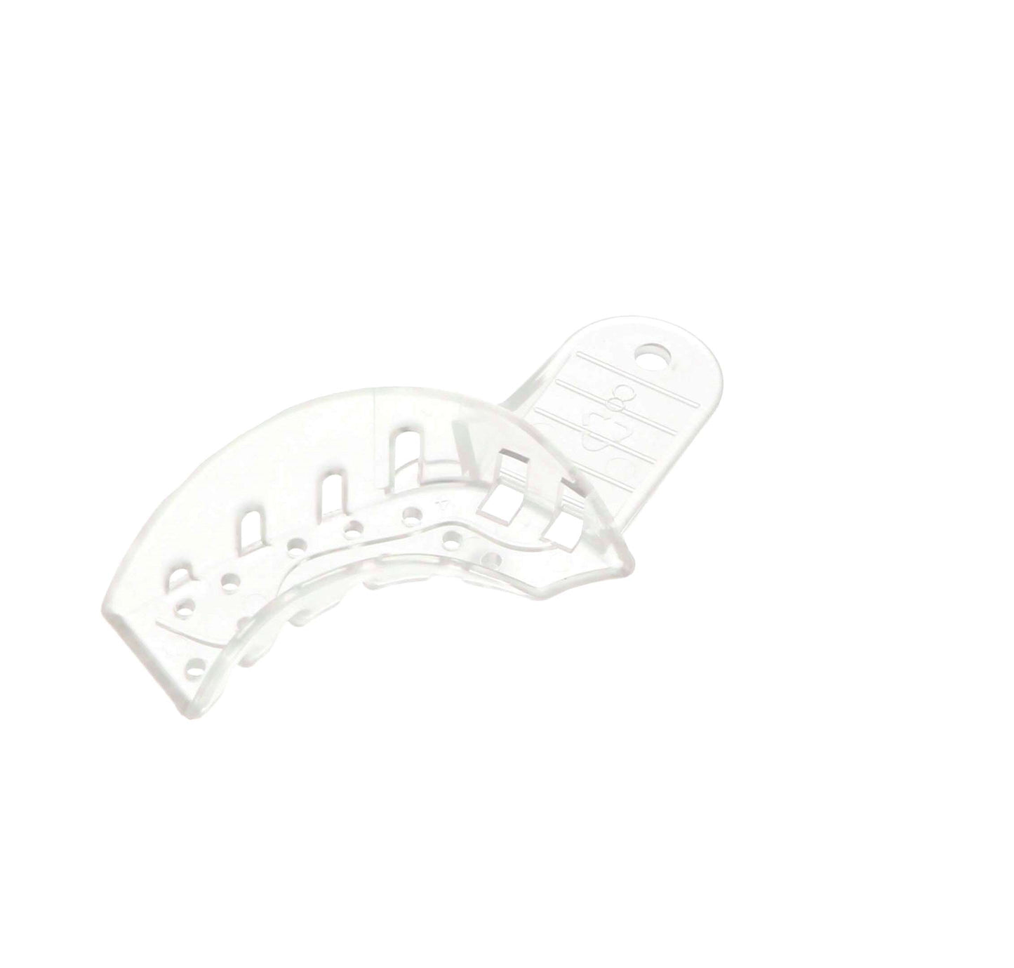 Excellent-Crystal Disposable Impression Trays, #8 Upper-Left/Lower-Right,Clear, (12Pcs/Bag)
