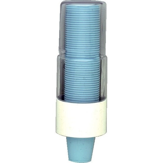 Cup Dispenser, White Base w/Clear Top , 9_" x 3_" x 3_"