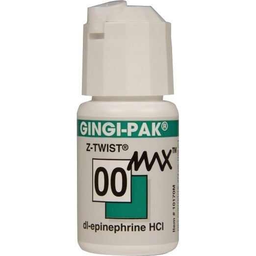 Gingi-Pak MAX Z-Twist #00 Very Thin with Epinephrine, 100% Cotton, 108" per Bottle.