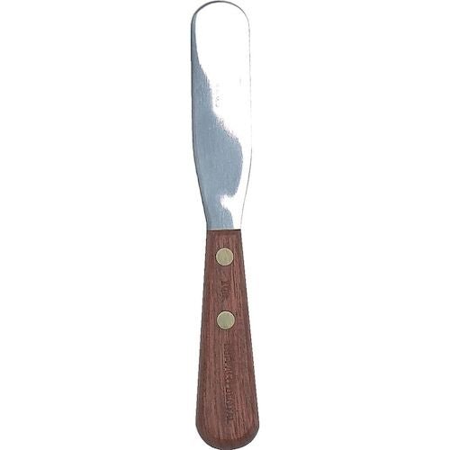 #10R stainless steel spatula with 4.25" Extra Stiff Blade and Wooden Handle - Supply Doc Inc.