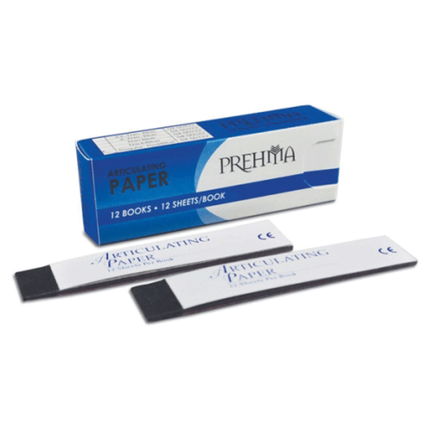 Prehma Articulating Paper, Blue Thick Regular Strips, 127 Microns, 12 Sheets/Book, 12 Books/Pkg,