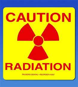 Caution Radiation Label 5/pack