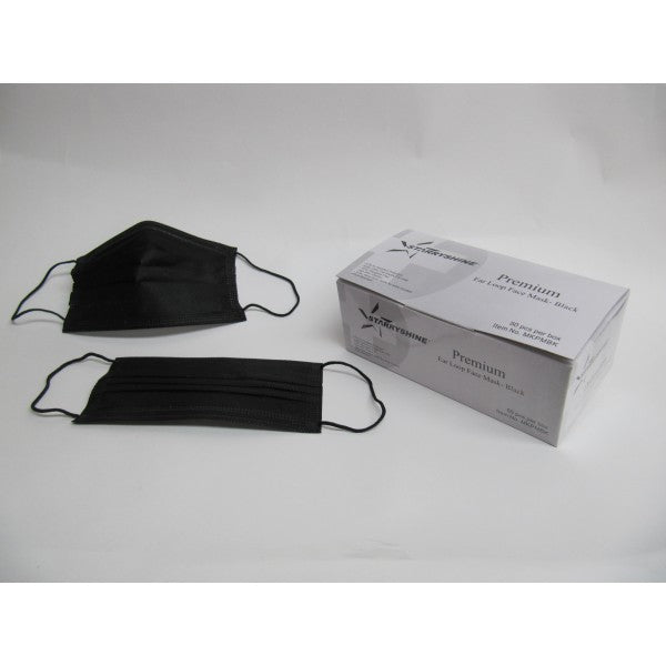Ear-Loop Face Mask Black Level 3 50/bx