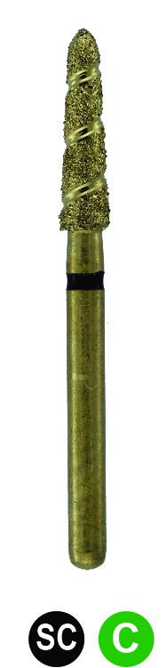 Dental Ree T878K/021 Super Coarse, Premium Turbo Diamond Burs, 5/Pkg