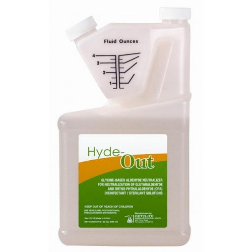 Hyde-Out Aldehyde Neutralizer Solution 32oz. Bottle.