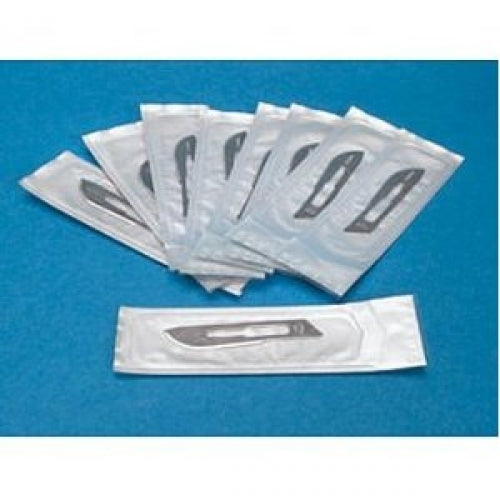 Exel International #11 Surgical Scalpel Blade, Stainless Steel, Sterile, 100/Pkg