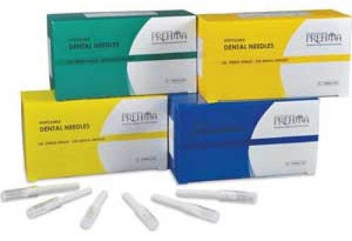 Prehma Disposable Dental Needles, Short Plastic Hub, 30Ga, 100/Pkg,