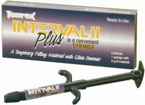 Interval II Plus Temporary Filling Material w/ Glass Ionomer, One Component, 5gm Syringe