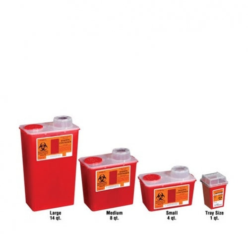 SharpSafety Sharps Container, 1Qt., Red, Each
