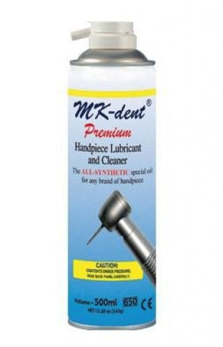 Handpiece Lubricant & Cleaner - Fully synthetic oil, for use with any brand. 500ml +spray tips