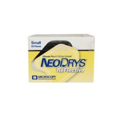 NeoDrys Saliva Absorbents w/ Reflective Backing, Small, Yellow, 50/Pkg