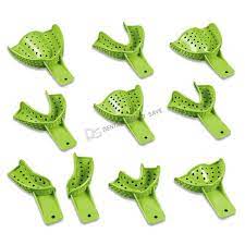 Excellent-Dulock Disposable Impression Trays, #8 Upper-Left/Lower-Right, Apple Green (12Pcs/Bag)