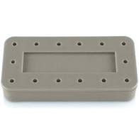 Rectangular Bur Block, (Capacity: 14,Diameter: 3" X 1_" X _" ), Gray, Each
