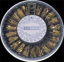 #4 Medium Gold Plated Anchorage Posts, Package of 12 Posts.