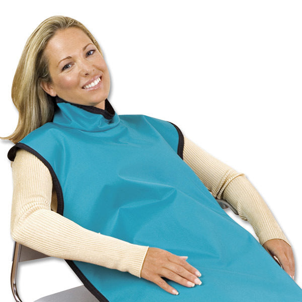 Lead Protective Adult Bib Apron with Collar, .3mm, 24"x26"