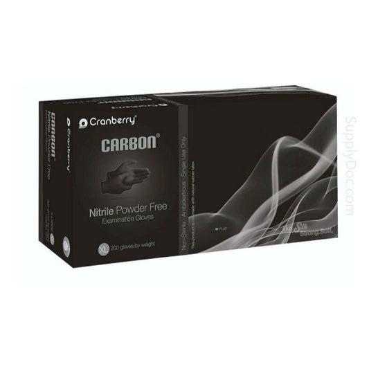 Nitrile exam glove carbon black by Cranberry image