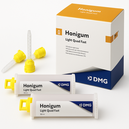 Honigum QuadFast Light (2-50ml Cartridges, 10 Automix and Intra-Oral Tips)