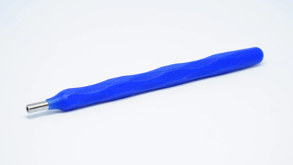 Silicone Mirror Handles, Simple Stem, Blue