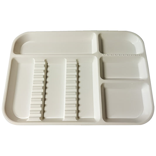 Divided Tray, Size E (Midwest), White, Each