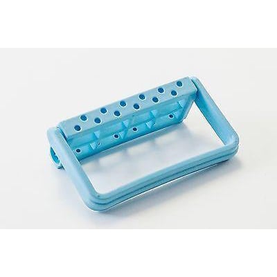 Bur Caddy, Reversible, For Fg & Ra Burs, Capacity: 12, Adjustable 3 Levels Height, Blue