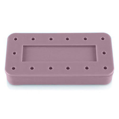 Rectangular Bur Block, (Capacity: 14, Diameter: 3" X 1_" X _" ), Mauve, Each