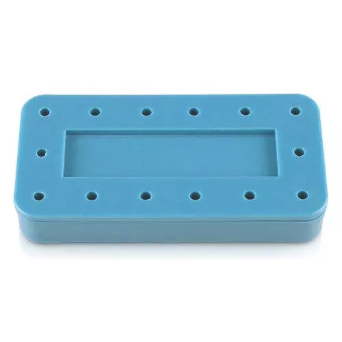 Rectangular Bur Block, (Capacity: 14,Diameter: 3" X 1_" X _" ), Blue, Each