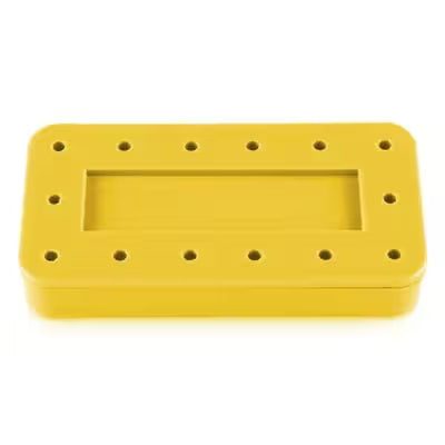 Rectangular Bur Block, (Capacity: 14, Diameter: 3" X 1½" X ½" ), Neon-Yellow, Each