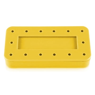 Rectangular Bur Block, (Capacity: 14, Diameter: 3" X 1_" X _" ), Neon-Yellow, Each