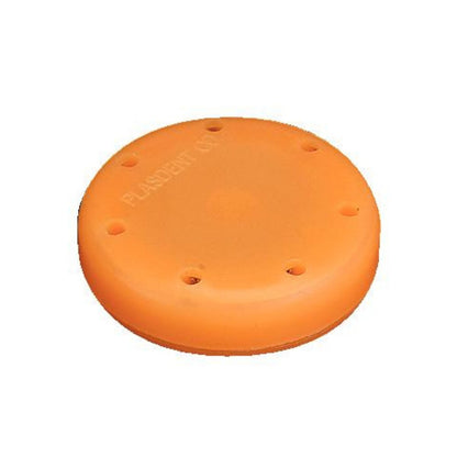 Silicone Small Round Bur Block, (Capacity: 7, Diameter: 1"), Neon-Tangerine, Each