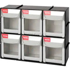 Tilt Bins, 6-Bin Unit (11 __" W X 10"H X 4"D), Black Frame