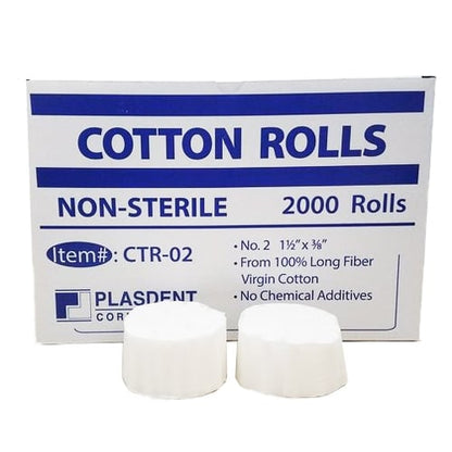 Proof Cotton Rolls, Cotton Rolls, Non-Sterile #2 (2000Ps/Box)