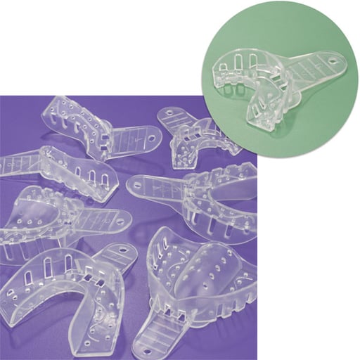 Excellent-Crystal Disposable Impression Trays, #9 Anterior, Clear, (12Pcs/Bag)