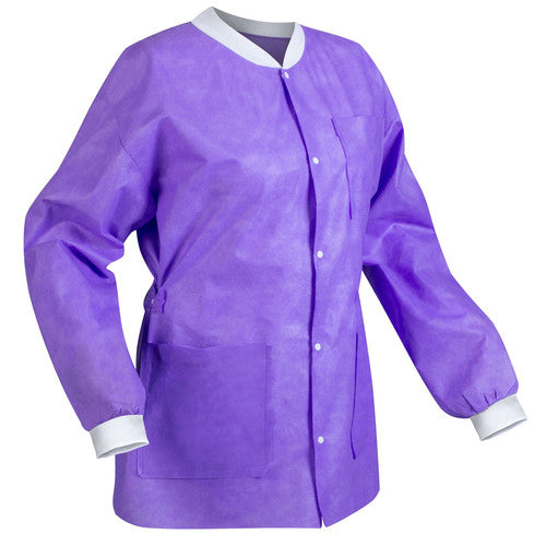 FitMe Lab Coat with Adjustable Waist Lavender 10 pcs/bag