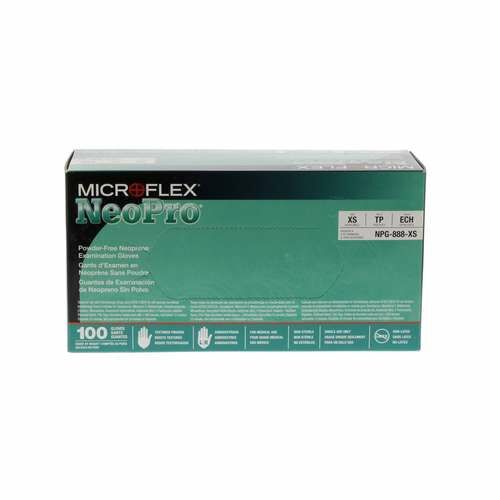 Ansell Microflex Neopro® Powder-Free Chloroprene Exam Gloves, X-Small, 100/box