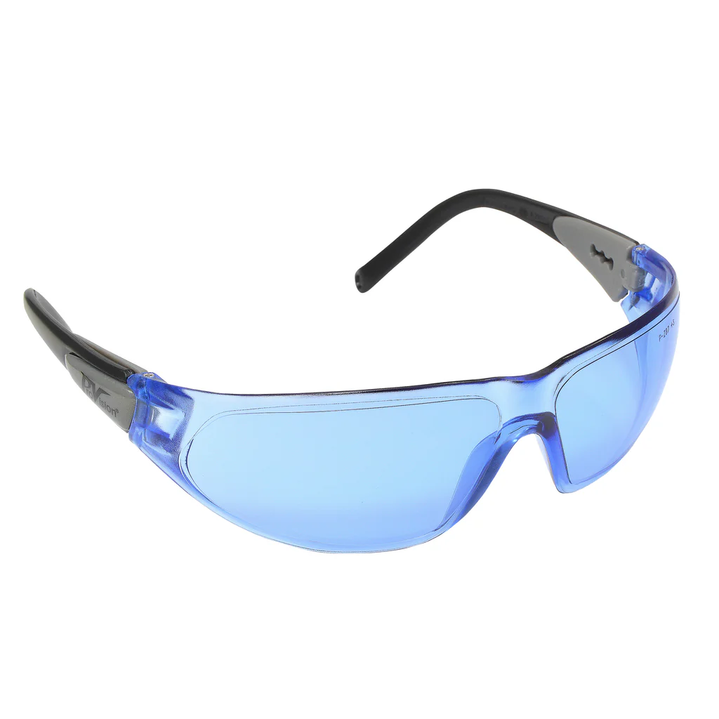 Contour Wrap Eyewear, Black/Grey Frame - "Ice Blue" Lens