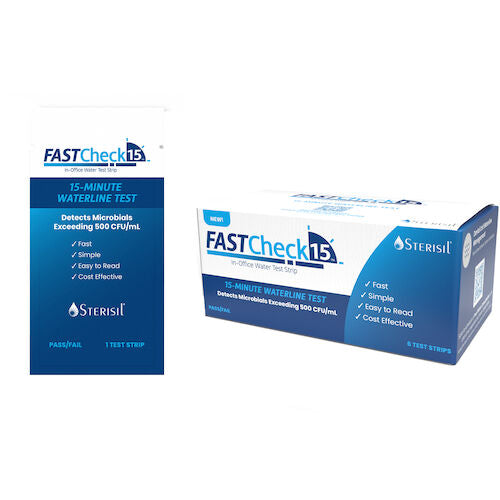 Sterisil FastCheck 15 In-Office Water Test Strip - Pack of 6