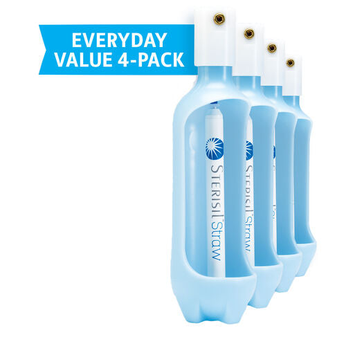 Sterisil Straw Everyday Value 4 Pack - Distilled